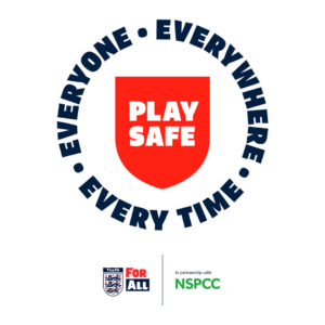 Bedworth Eagles JFC supporting FA Play Safe Campaign 2023